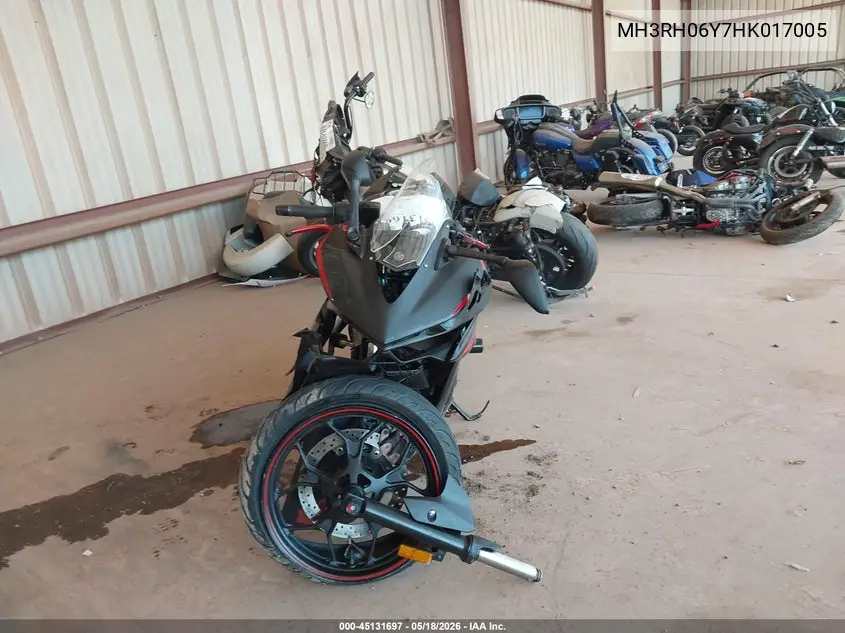 2017 Yamaha Yzfr3 VIN: MH3RH06Y7HK017005 Lot: 45131697
