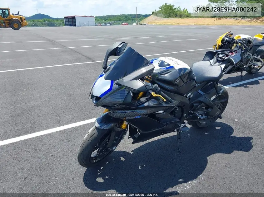2017 Yamaha Yzfr6 VIN: JYARJ28E9HA000242 Lot: 45138030