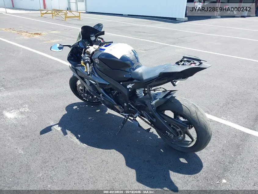2017 Yamaha Yzfr6 VIN: JYARJ28E9HA000242 Lot: 45138030