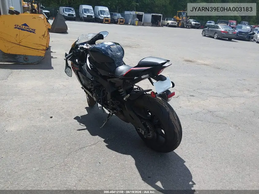 2017 Yamaha Yzfr1 VIN: JYARN39E0HA003183 Lot: 45412159