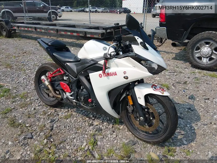 2017 Yamaha Yzfr3 A VIN: MH3RH15Y6HK002714 Lot: 45627372