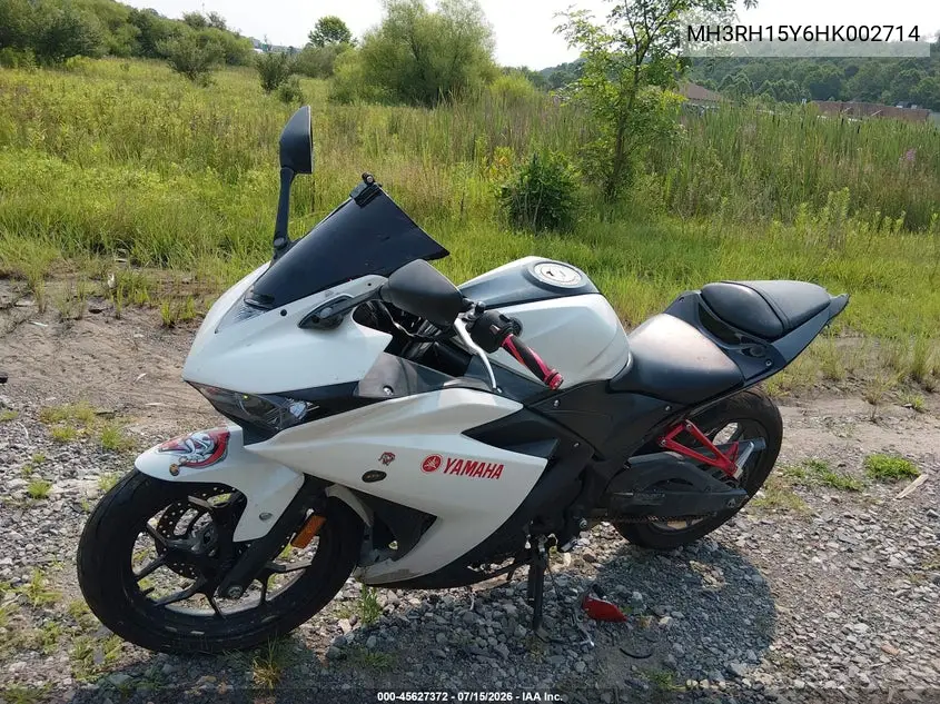2017 Yamaha Yzfr3 A VIN: MH3RH15Y6HK002714 Lot: 45627372