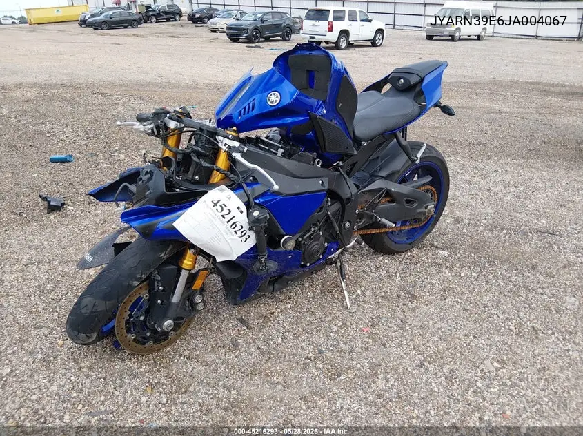 2018 Yamaha Yzfr1 VIN: JYARN39E6JA004067 Lot: 45216293