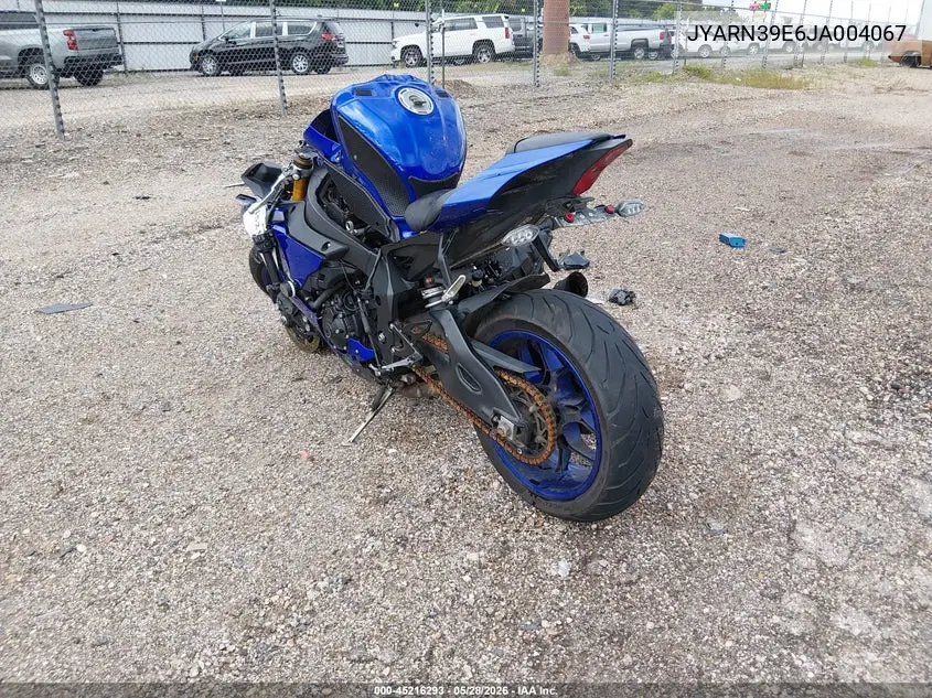 2018 Yamaha Yzfr1 VIN: JYARN39E6JA004067 Lot: 45216293