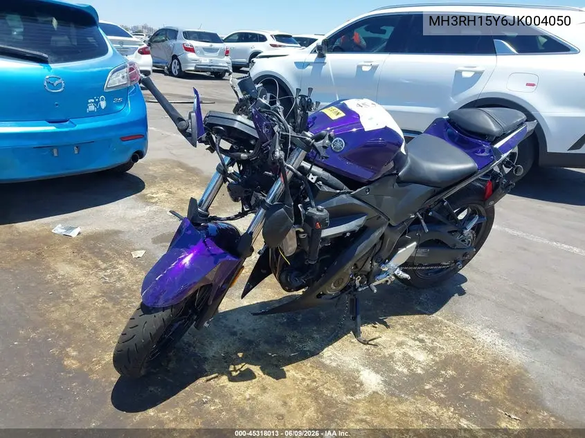 2018 Yamaha Yzfr3 A VIN: MH3RH15Y6JK004050 Lot: 45318013