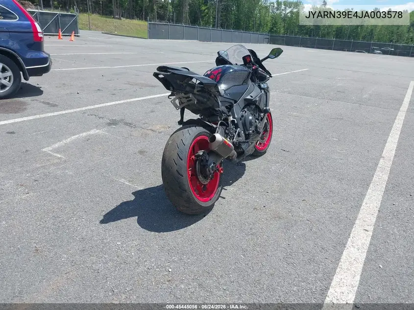 2018 Yamaha Yzfr1 VIN: JYARN39E4JA003578 Lot: 45445056