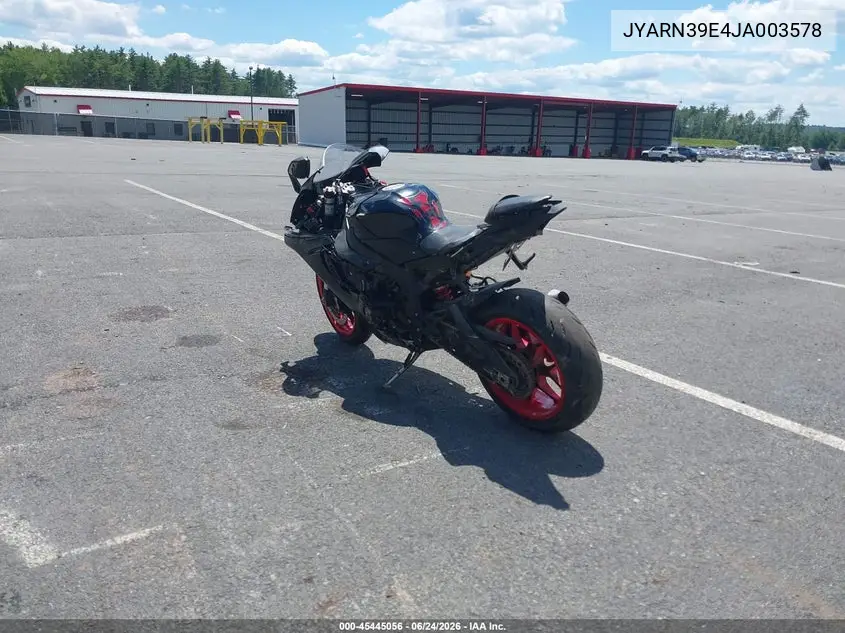 2018 Yamaha Yzfr1 VIN: JYARN39E4JA003578 Lot: 45445056