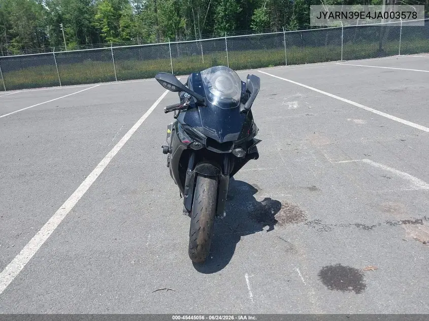2018 Yamaha Yzfr1 VIN: JYARN39E4JA003578 Lot: 45445056