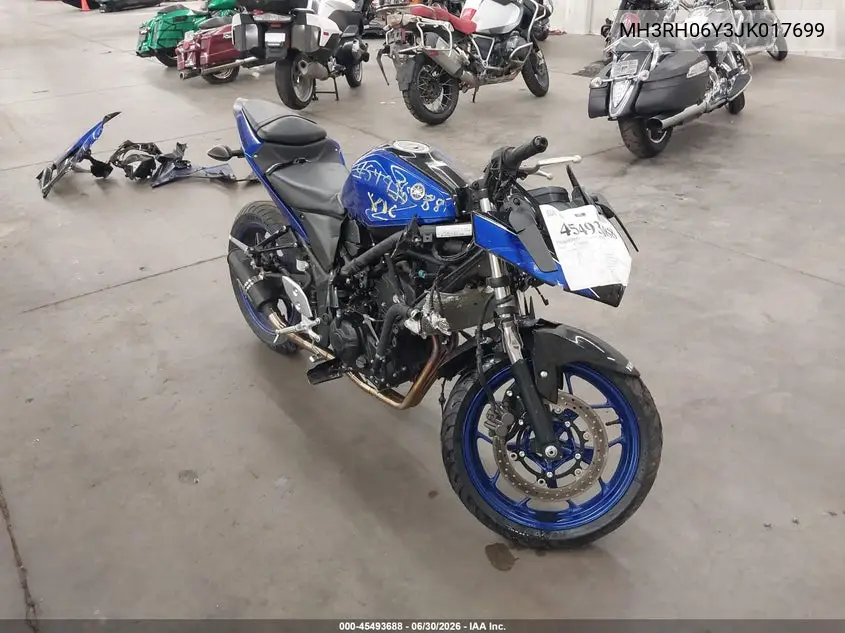 2018 Yamaha Yzfr3 VIN: MH3RH06Y3JK017699 Lot: 45493688