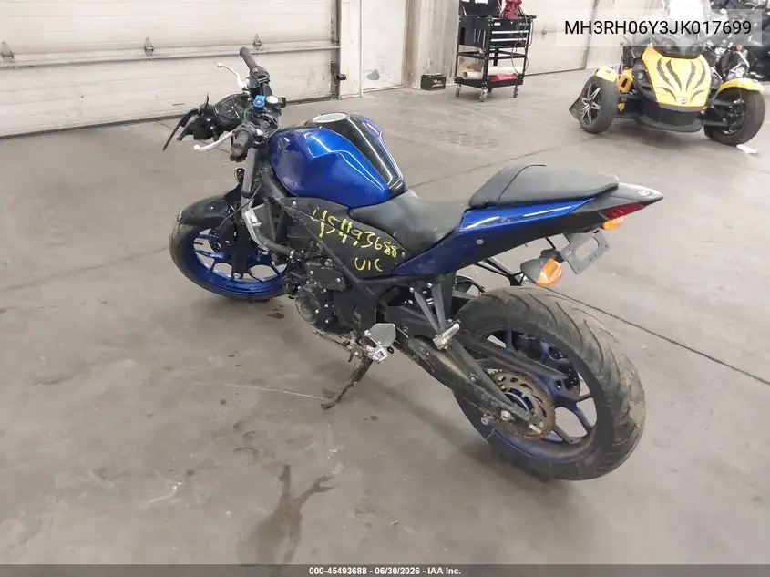 2018 Yamaha Yzfr3 VIN: MH3RH06Y3JK017699 Lot: 45493688