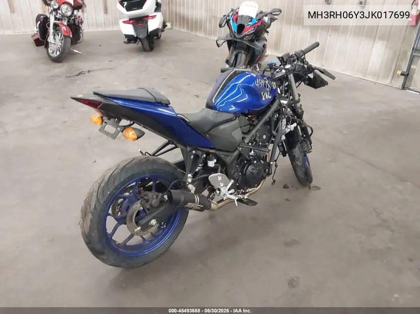 2018 Yamaha Yzfr3 VIN: MH3RH06Y3JK017699 Lot: 45493688