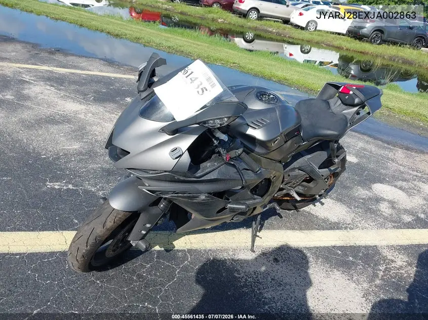 2018 Yamaha Yzfr6 VIN: JYARJ28EXJA002863 Lot: 45561435