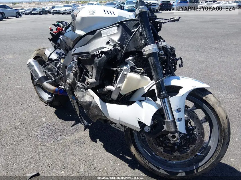 2019 Yamaha Yzfr1 C VIN: JYARN39Y0KA001824 Lot: 45546310