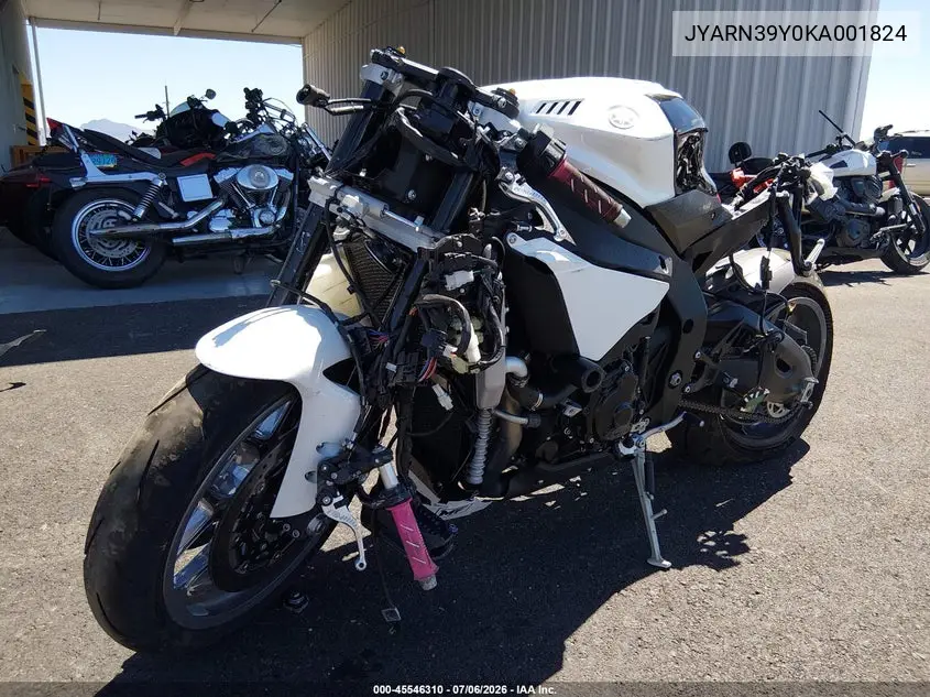 2019 Yamaha Yzfr1 C VIN: JYARN39Y0KA001824 Lot: 45546310