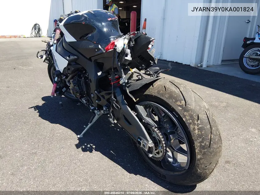 2019 Yamaha Yzfr1 C VIN: JYARN39Y0KA001824 Lot: 45546310