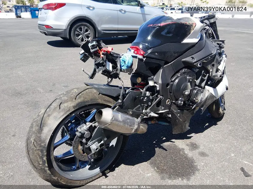 2019 Yamaha Yzfr1 C VIN: JYARN39Y0KA001824 Lot: 45546310