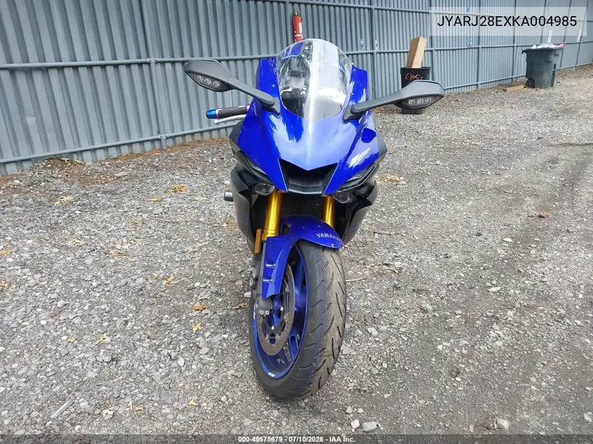 2019 Yamaha Yzfr6 VIN: JYARJ28EXKA004985 Lot: 45575679