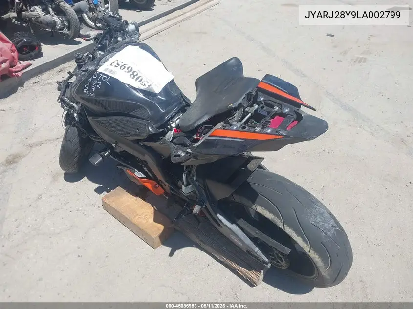 2020 Yamaha Yzfr6 C VIN: JYARJ28Y9LA002799 Lot: 45086953