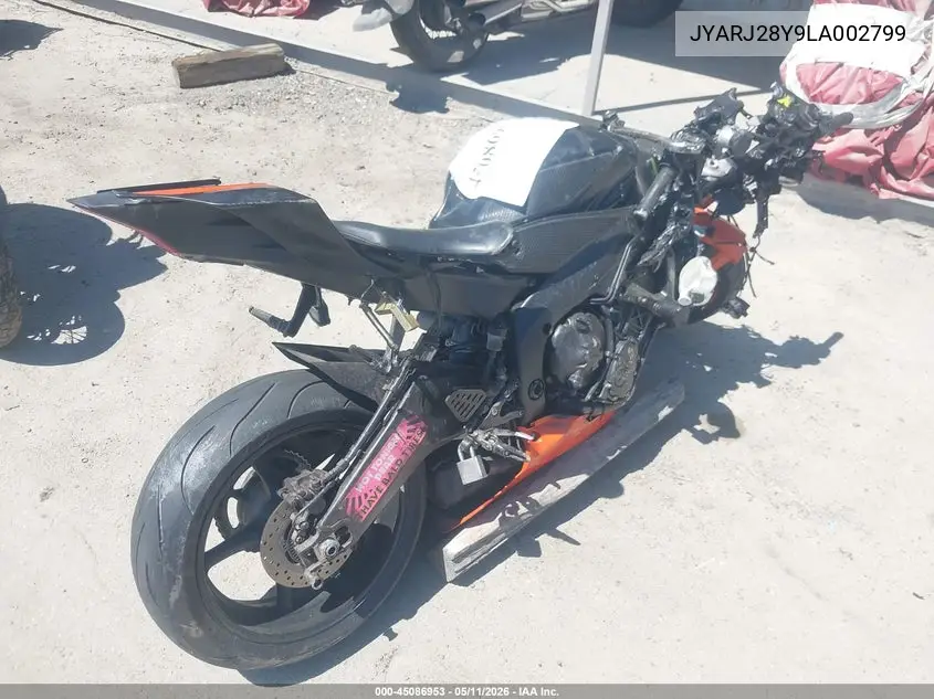 2020 Yamaha Yzfr6 C VIN: JYARJ28Y9LA002799 Lot: 45086953