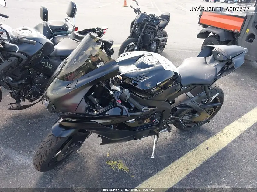 2020 Yamaha Yzfr6 VIN: JYARJ28E1LA007677 Lot: 45414776
