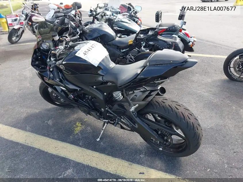 2020 Yamaha Yzfr6 VIN: JYARJ28E1LA007677 Lot: 45414776