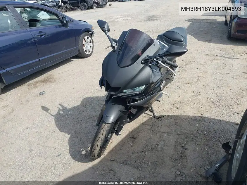 2020 Yamaha Yzfr3 A VIN: MH3RH18Y3LK004893 Lot: 45476015