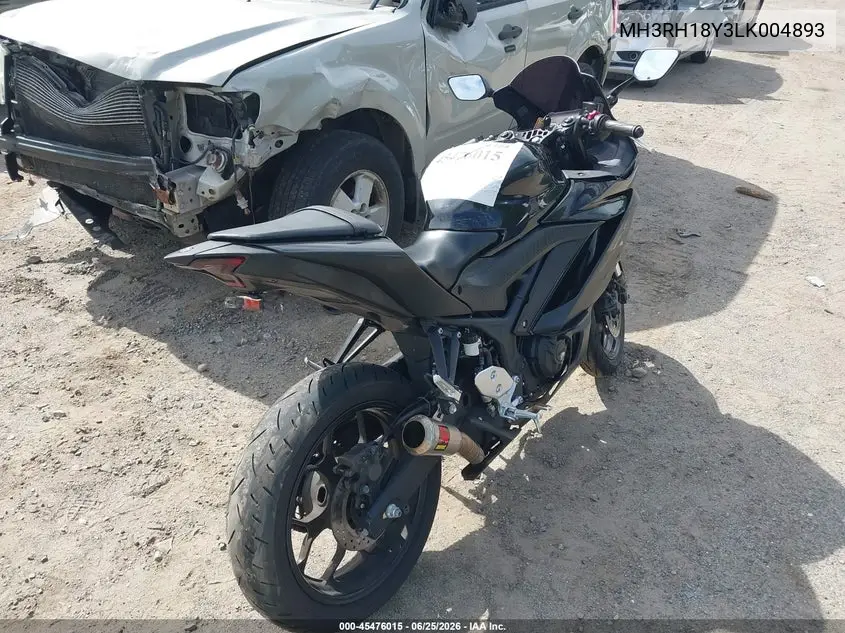 2020 Yamaha Yzfr3 A VIN: MH3RH18Y3LK004893 Lot: 45476015
