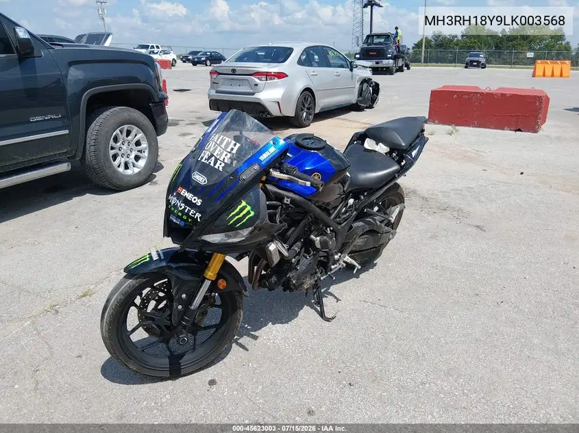 2020 Yamaha Yzfr3 A VIN: MH3RH18Y9LK003568 Lot: 45623003
