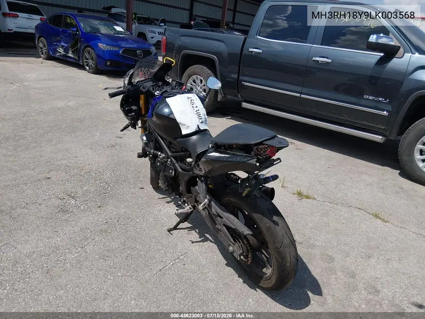 2020 Yamaha Yzfr3 A VIN: MH3RH18Y9LK003568 Lot: 45623003