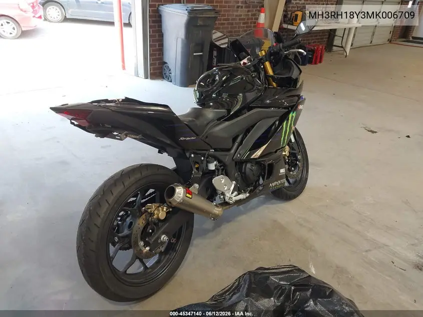 2021 Yamaha Yzfr3 A VIN: MH3RH18Y3MK006709 Lot: 45347140