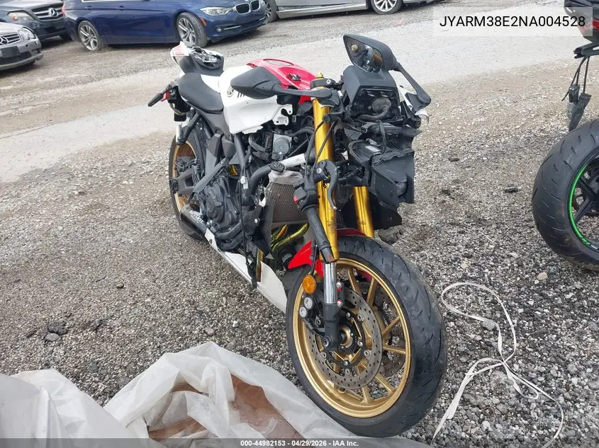 2022 Yamaha Yzfr7 VIN: JYARM38E2NA004528 Lot: 44982153