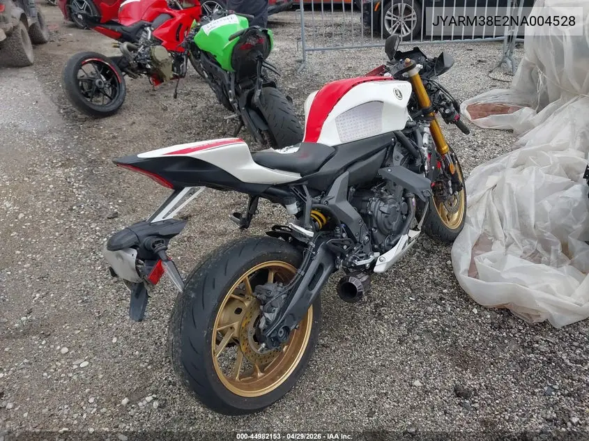 2022 Yamaha Yzfr7 VIN: JYARM38E2NA004528 Lot: 44982153