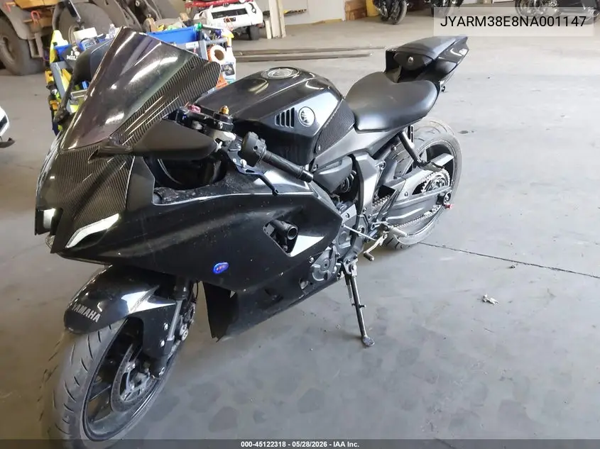 2022 Yamaha Yzfr7 VIN: JYARM38E8NA001147 Lot: 45122318