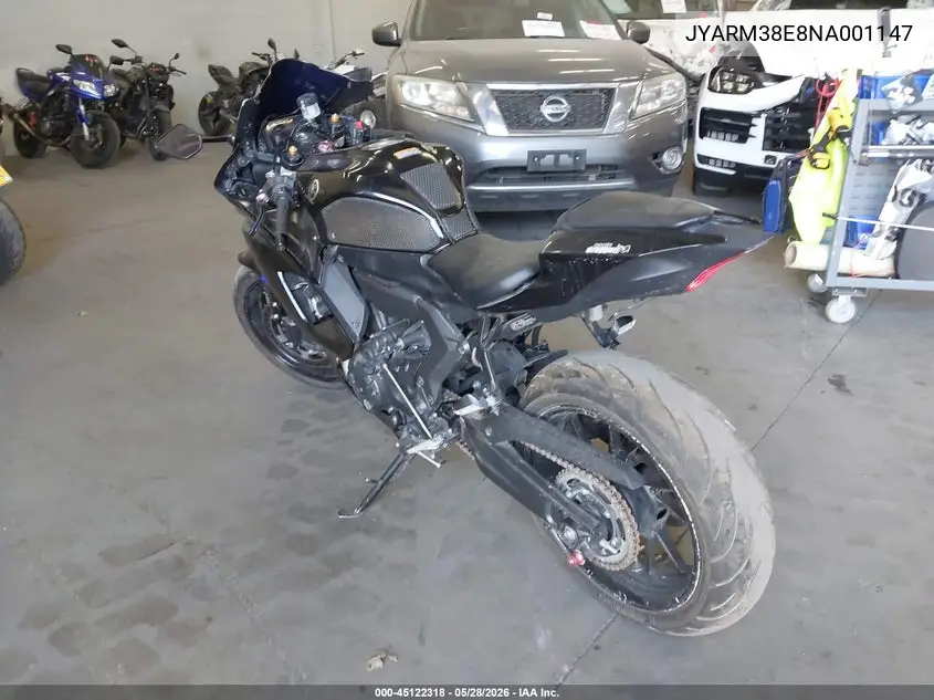 2022 Yamaha Yzfr7 VIN: JYARM38E8NA001147 Lot: 45122318
