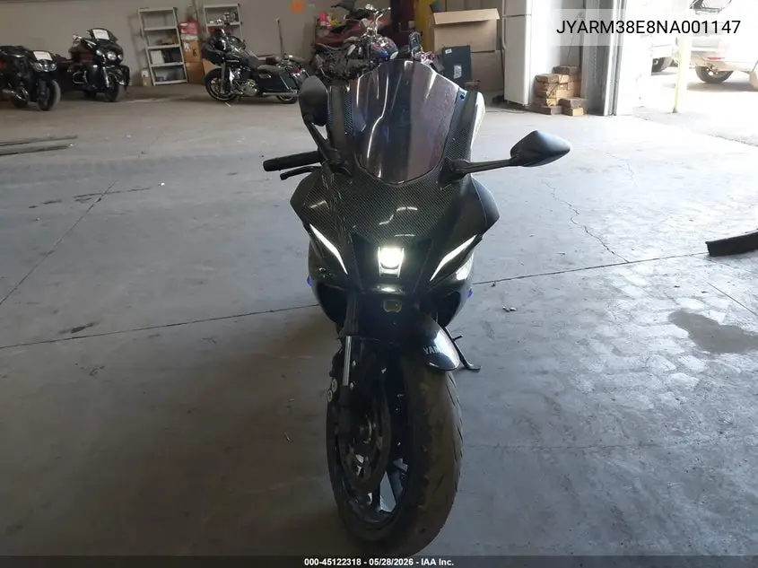2022 Yamaha Yzfr7 VIN: JYARM38E8NA001147 Lot: 45122318