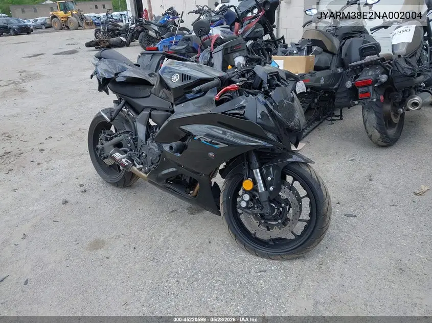 2022 Yamaha Yzfr7 VIN: JYARM38E2NA002004 Lot: 45220599