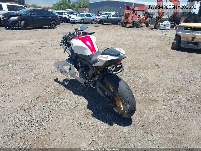 2022 Yamaha Yzfr7 VIN: JYARM38E5NA003633 Lot: 45371797