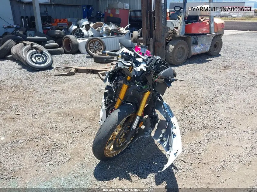 2022 Yamaha Yzfr7 VIN: JYARM38E5NA003633 Lot: 45371797