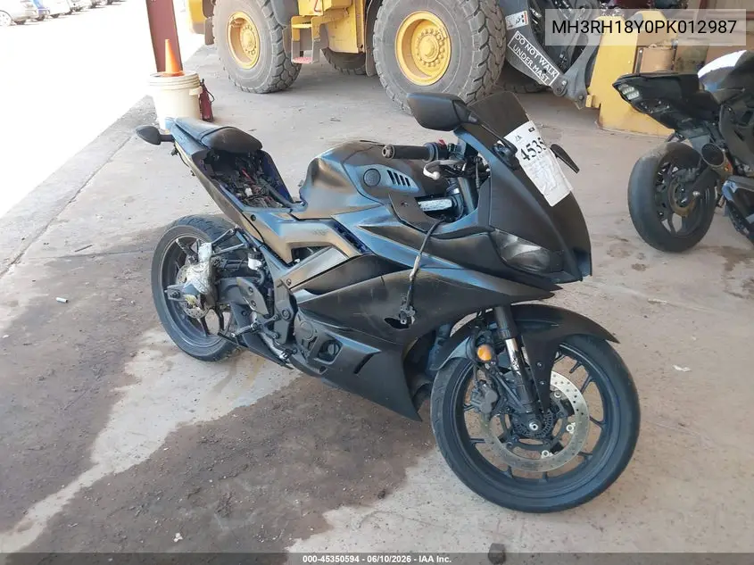2023 Yamaha Yzfr3 A VIN: MH3RH18Y0PK012987 Lot: 45350594