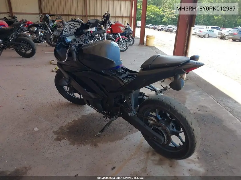 2023 Yamaha Yzfr3 A VIN: MH3RH18Y0PK012987 Lot: 45350594