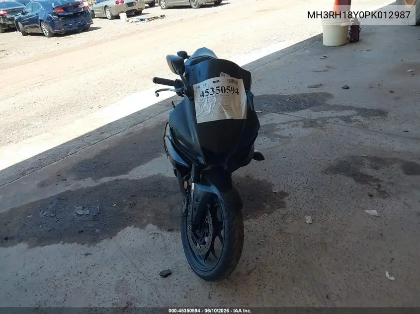 2023 Yamaha Yzfr3 A VIN: MH3RH18Y0PK012987 Lot: 45350594