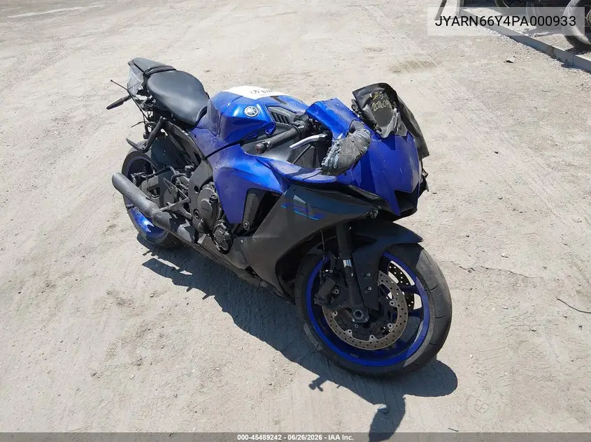 2023 Yamaha Yzfr1 VIN: JYARN66Y4PA000933 Lot: 45489242
