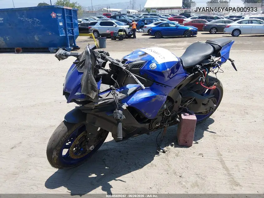 2023 Yamaha Yzfr1 VIN: JYARN66Y4PA000933 Lot: 45489242