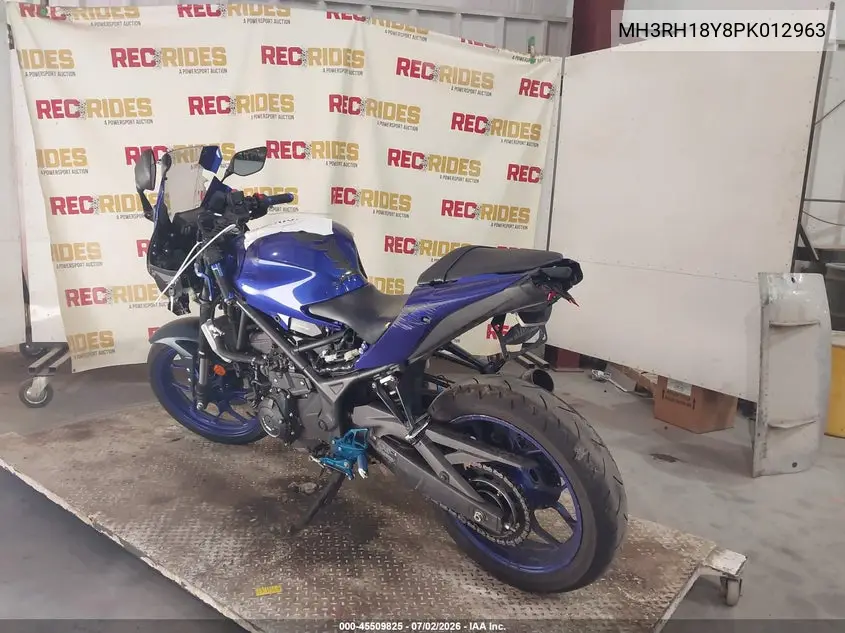 2023 Yamaha Yzfr3 A VIN: MH3RH18Y8PK012963 Lot: 45509825
