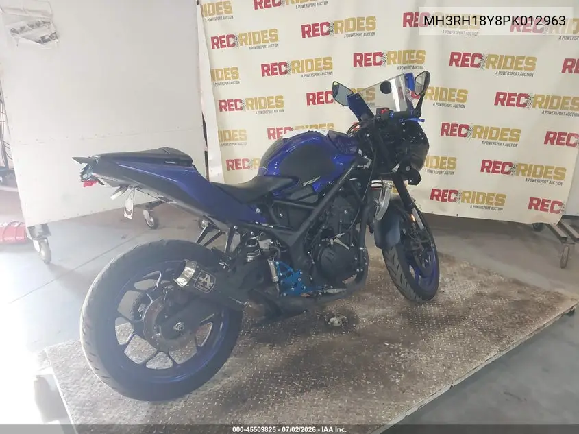 2023 Yamaha Yzfr3 A VIN: MH3RH18Y8PK012963 Lot: 45509825