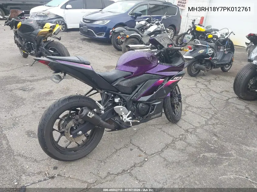 2023 Yamaha Yzfr3 A VIN: MH3RH18Y7PK012761 Lot: 45552715