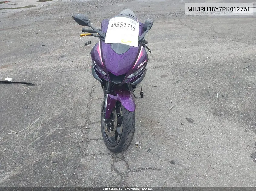 2023 Yamaha Yzfr3 A VIN: MH3RH18Y7PK012761 Lot: 45552715