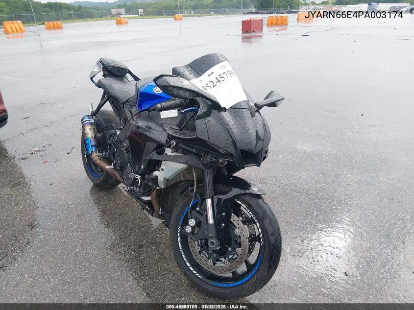 2023 Yamaha Yzfr1 VIN: JYARN66E4PA003174 Lot: 45553101
