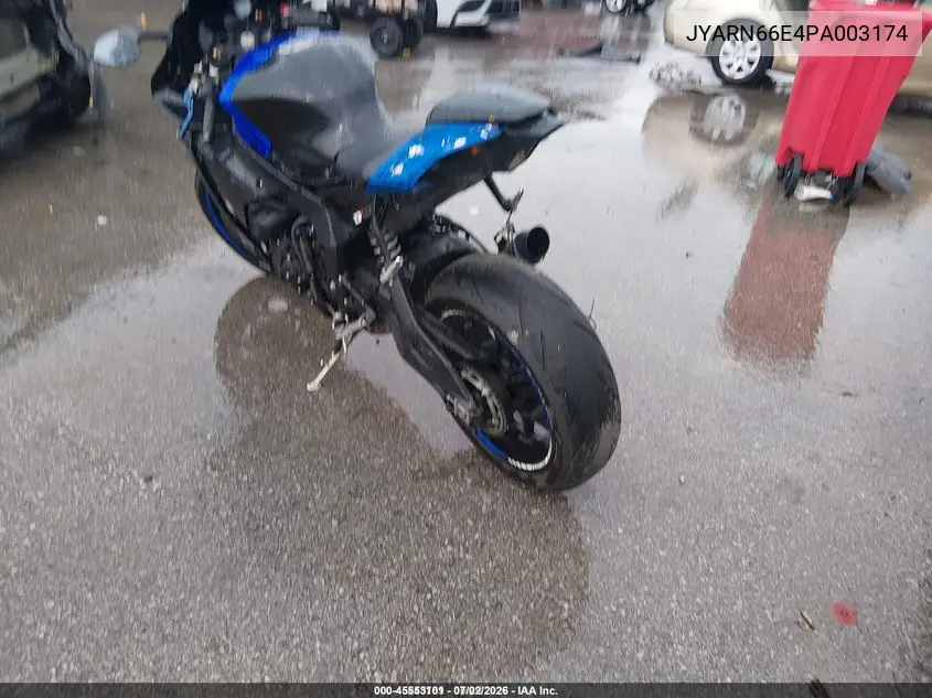 2023 Yamaha Yzfr1 VIN: JYARN66E4PA003174 Lot: 45553101