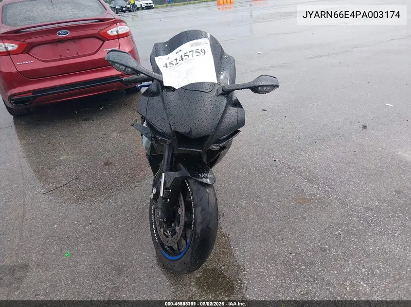 2023 Yamaha Yzfr1 VIN: JYARN66E4PA003174 Lot: 45553101